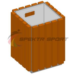 Купить Урна металлическая в деревянной обрешетке SP МФ400 в Дубне 